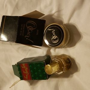 Avon Ocur cream sachet and sm black suede